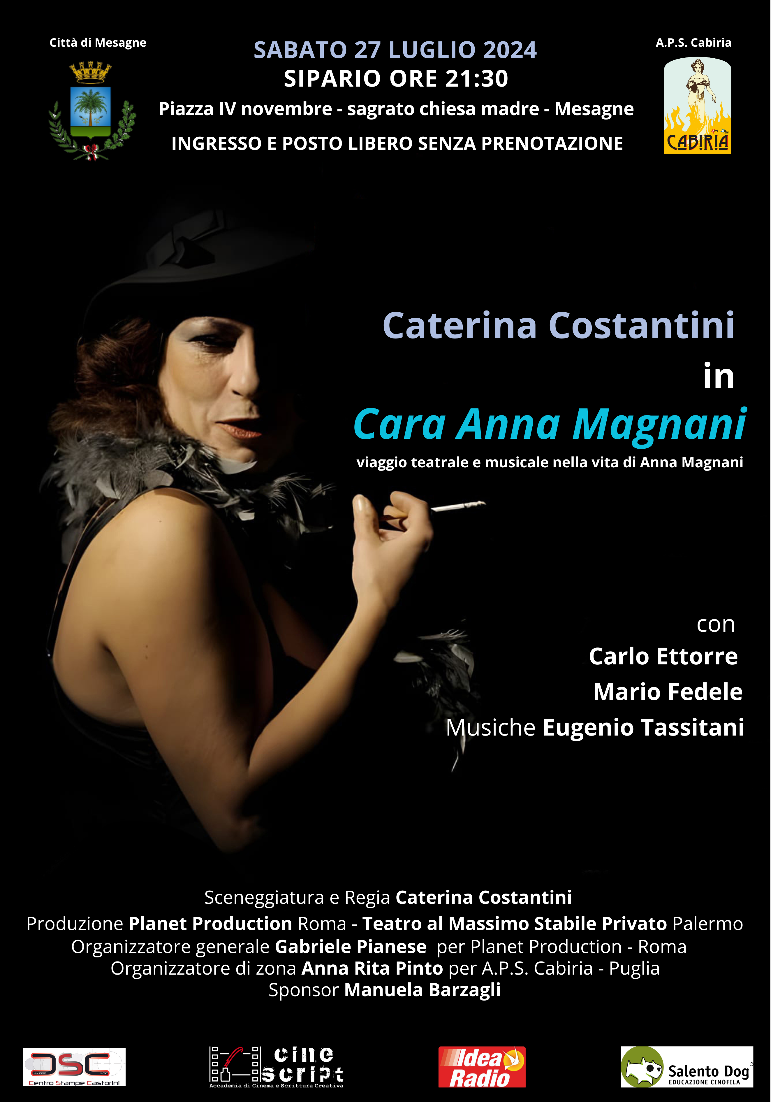 Mesagne: L'attrice Caterina Costantini presenta il suo spettacolo