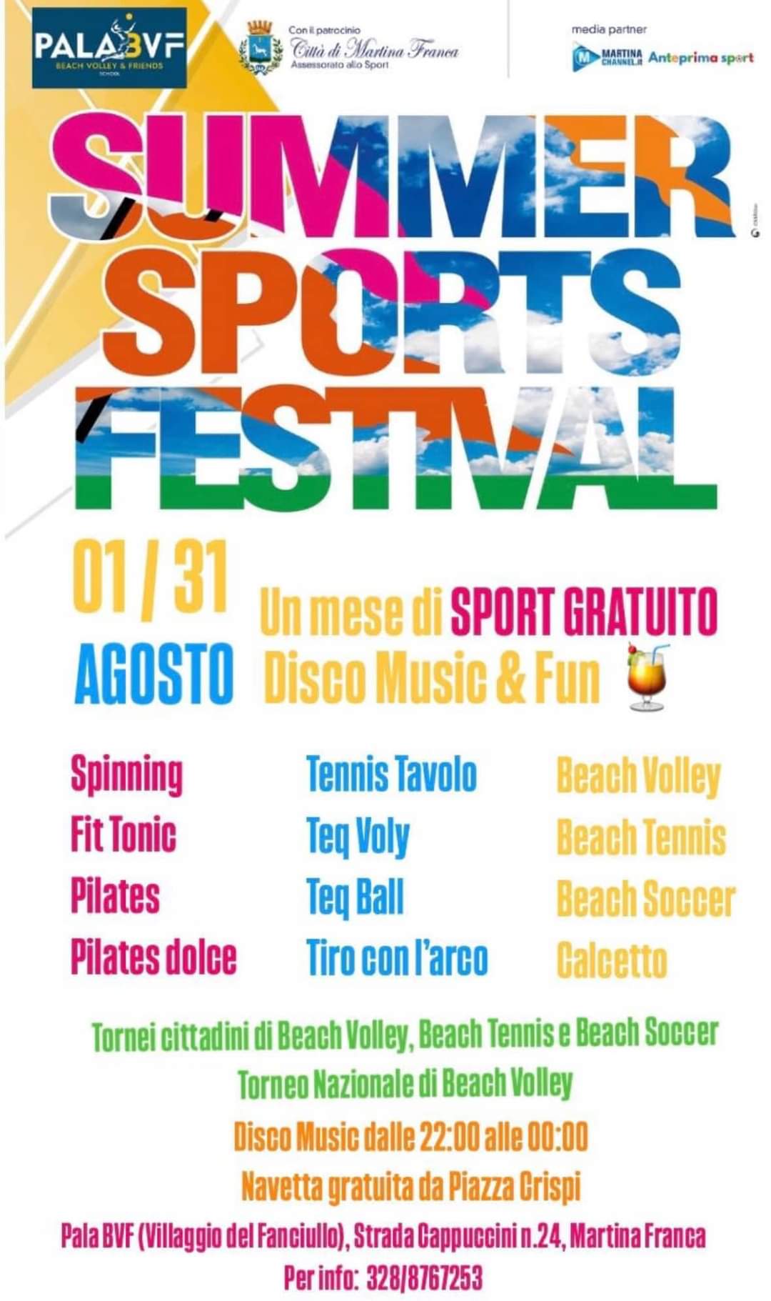 Martina Franca: Seconda edizione del Summer Sports Festival